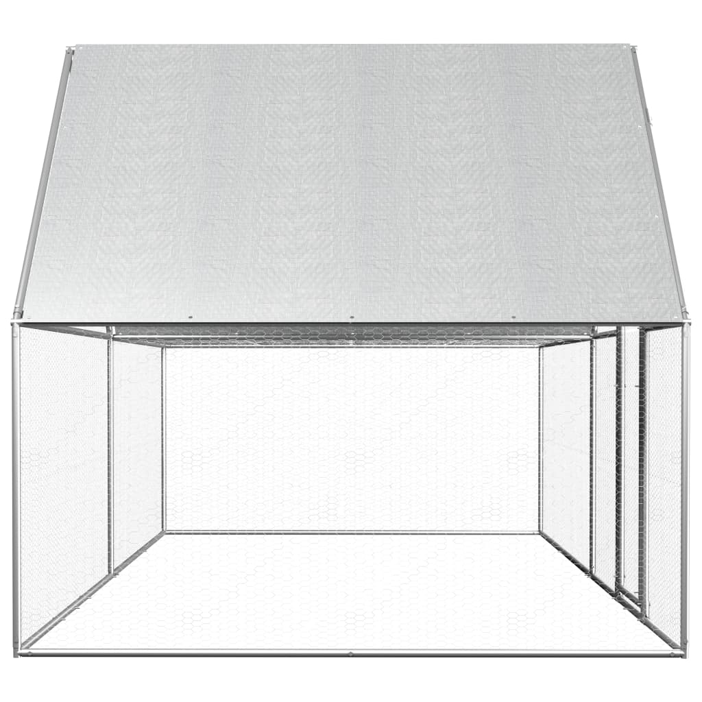 Vidaxl Chicken Run 4x2x2 M Galvanisé Steel