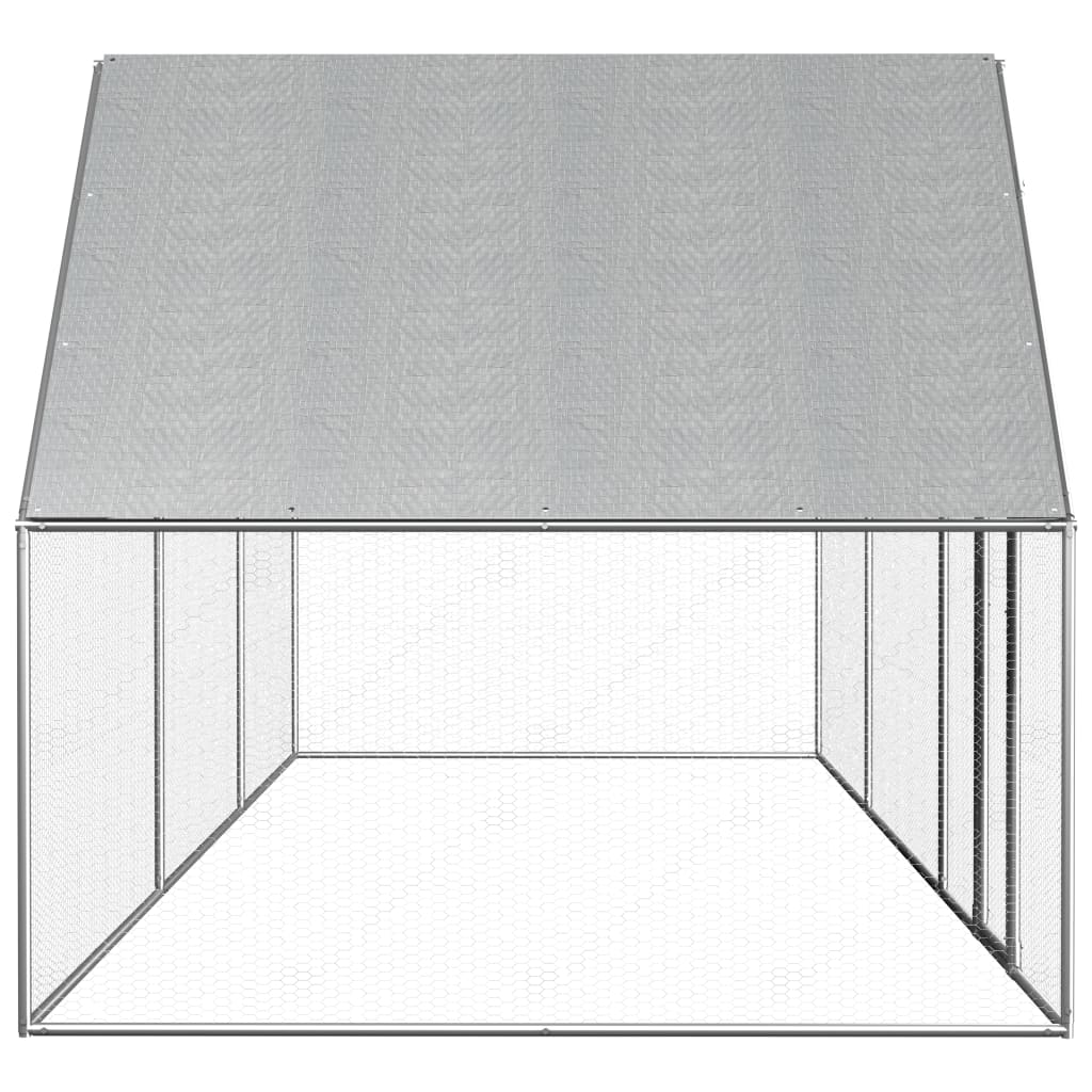 Vidaxl Chicken Run 6x2x2 M Galvanisé Steel