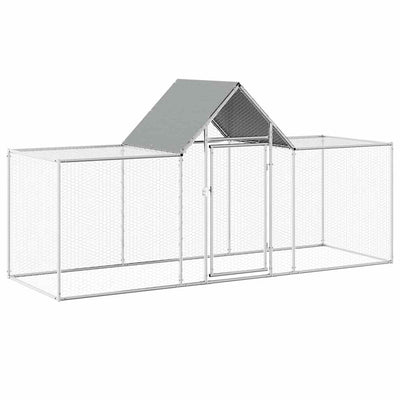 Vidaxl Chicken Run 3x1x1,5 m Galvanisé en acier