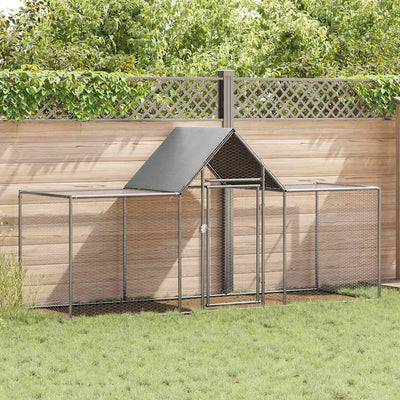 Vidaxl Chicken Run 3x1x1,5 m Galvanisé en acier