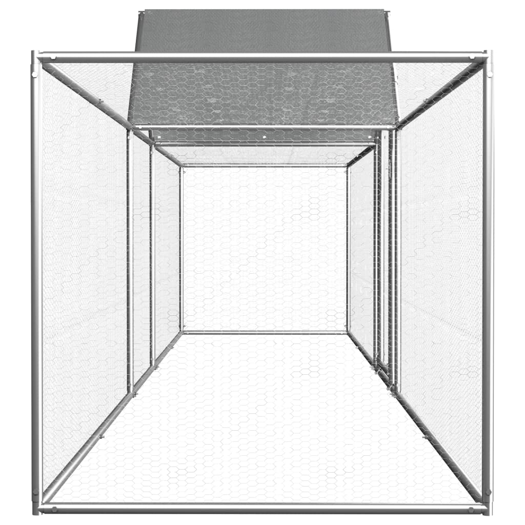 Vidaxl Chicken Run 5x1x1,5 m Galvanisé en acier