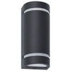Vidaxl Lampes murales extérieures 2 PCS 35 W Black à moitié fini