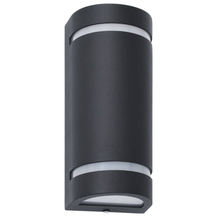 Vidaxl Lampes murales extérieures 2 PCS 35 W Black à moitié fini