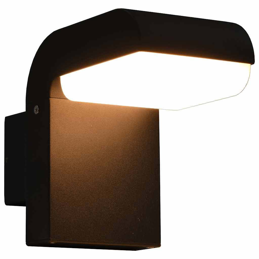 Vidaxxl applique d'extérieur LED 9 W ovale noir