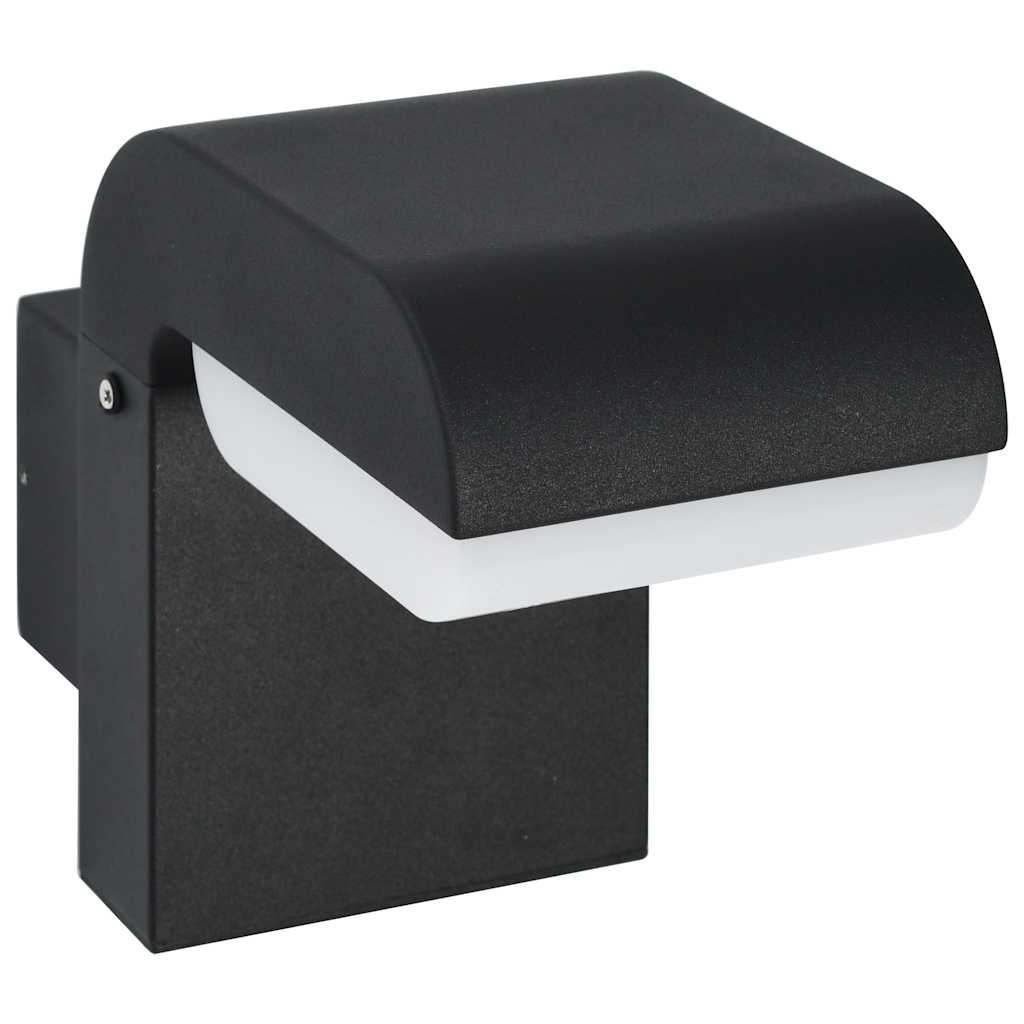 Vidaxxl applique d'extérieur LED 9 W ovale noir