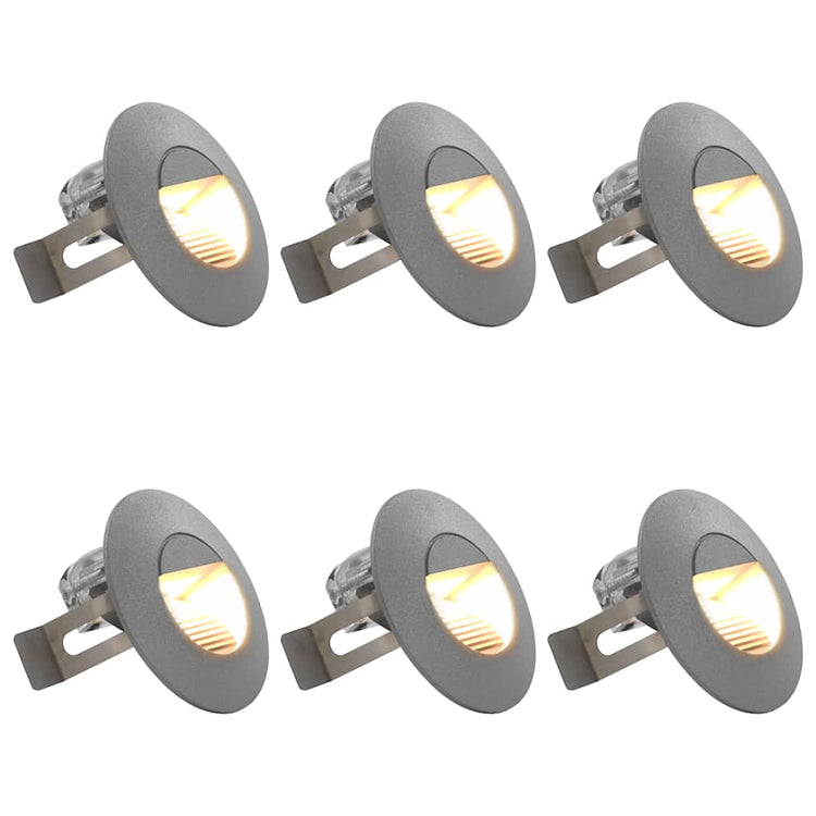 Vidaxxl appliques d'extérieur LED 6 pcs 2 w rondes couleur argent