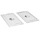 Couvercles vidaxl 2 pcs pour gn 1 1 échelles en acier inoxydable