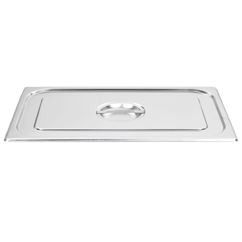 Couvercles vidaxl 2 pcs pour gn 1 1 échelles en acier inoxydable