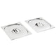 Couvercles vidaxl 2 pcs pour gn 1 2 échelles en acier inoxydable