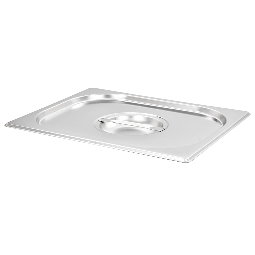 Couvercles vidaxl 2 pcs pour gn 1 2 échelles en acier inoxydable