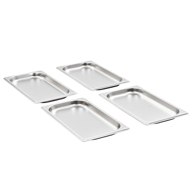 Vidaxl gastronormbakken 12 pc gn 1 3 20 mm en acier inoxydable