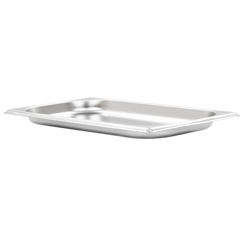Vidaxl gastronormbakken 12 pc gn 1 3 20 mm en acier inoxydable