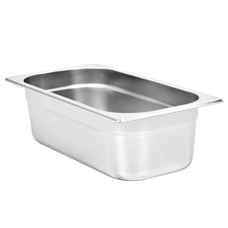 Vidaxl gastronormbakken 8 pc gn 1 3 100 mm en acier inoxydable