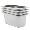 Vidaxl Gastronormbakken 4 PCS GN 1 3 150 mm en acier inoxydable