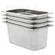 Vidaxl Gastronormbakken 4 PCS GN 1 3 150 mm en acier inoxydable