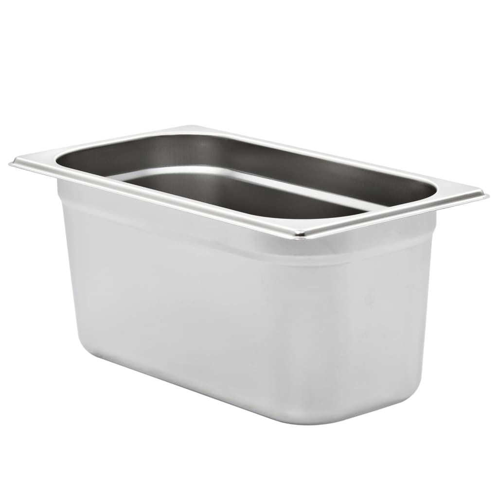 Vidaxl Gastronormbakken 4 PCS GN 1 3 150 mm en acier inoxydable