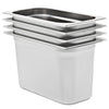 Vidaxl gastronormbakken 4 pcs gn 1 3 200 mm en acier inoxydable