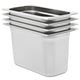 Vidaxl gastronormbakken 4 pcs gn 1 3 200 mm en acier inoxydable