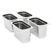 Vidaxl gastronormbakken 4 pcs gn 1 3 200 mm en acier inoxydable