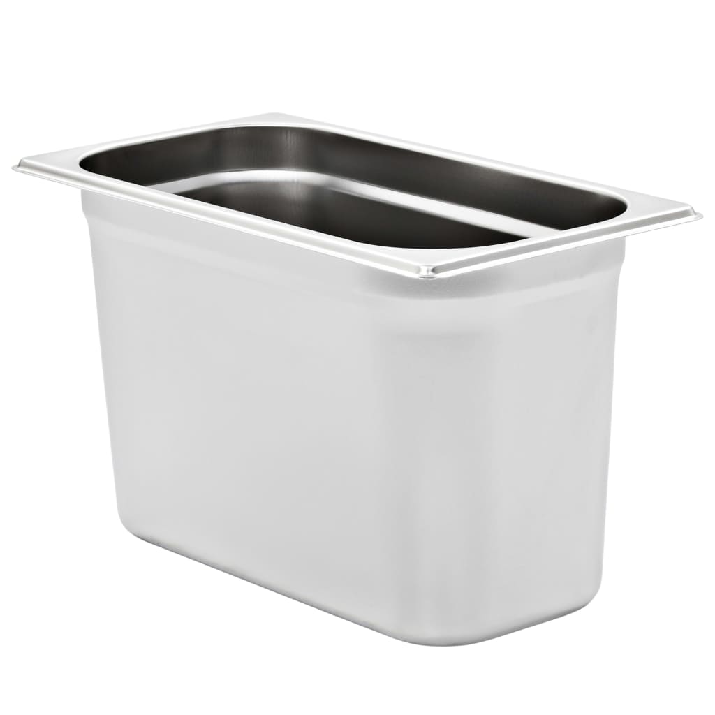Vidaxl gastronormbakken 4 pcs gn 1 3 200 mm en acier inoxydable