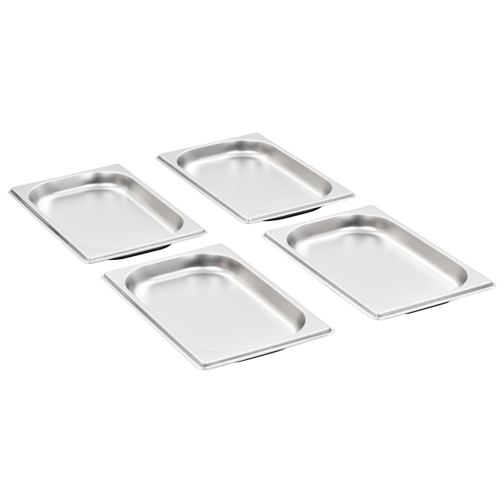 Vidaxl gastronormbakken 12 pc gn 1 4 20 mm en acier inoxydable