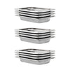 Vidaxl gastronormbakken 12 pc gn 1 4 40 mm en acier inoxydable