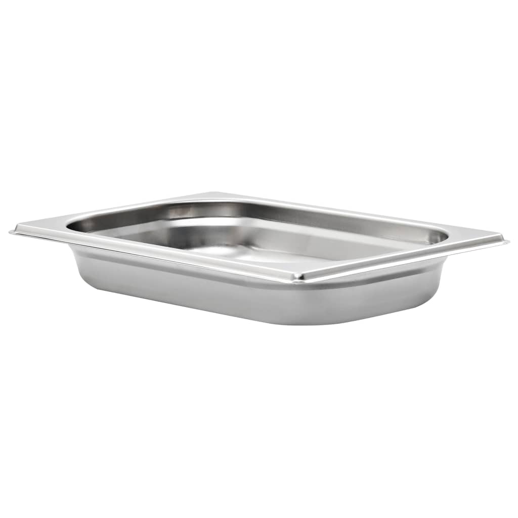 Vidaxl gastronormbakken 12 pc gn 1 4 40 mm en acier inoxydable