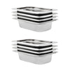 Vidaxl gastronormbakken 8 pc gn 1 4 65 mm en acier inoxydable