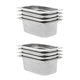 Vidaxl gastronormbakken 8 pc gn 1 4 100 mm en acier inoxydable