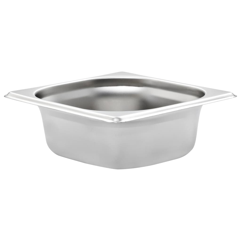 Vidaxl gastronormbakken 12 pc gn 1 6 65 mm en acier inoxydable