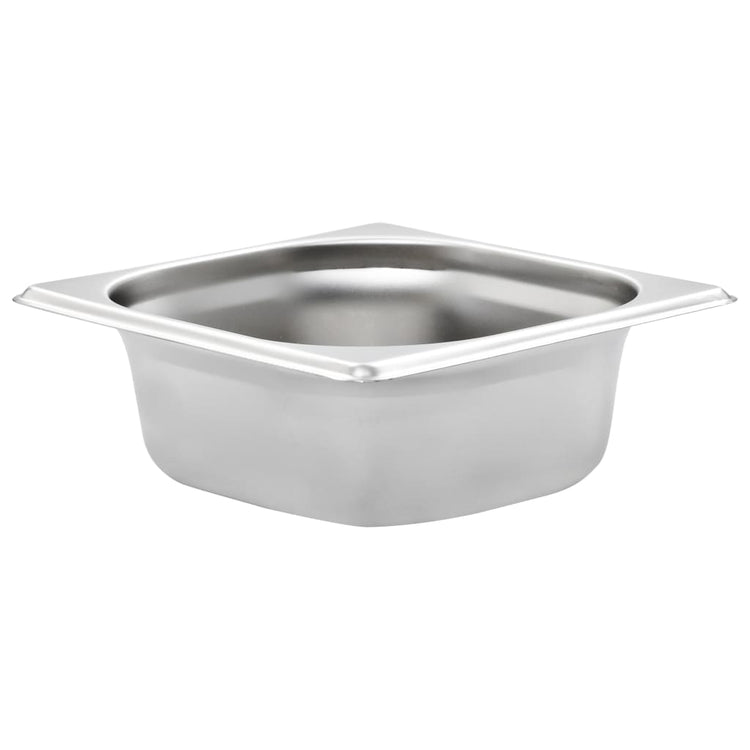 Vidaxl gastronormbakken 12 pc gn 1 6 65 mm en acier inoxydable