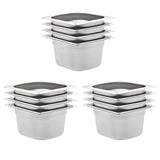 Vidaxl gastronormbakken 12 pc gn 1 6 100 mm en acier inoxydable - afbeelding 1