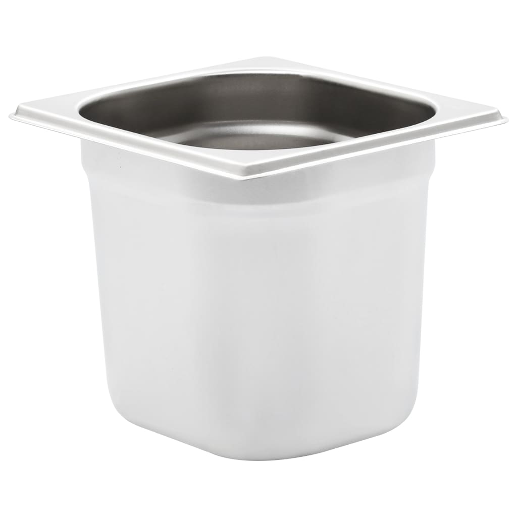 Vidaxl gastronormbakken 8 pc gn 1 6 150 mm en acier inoxydable