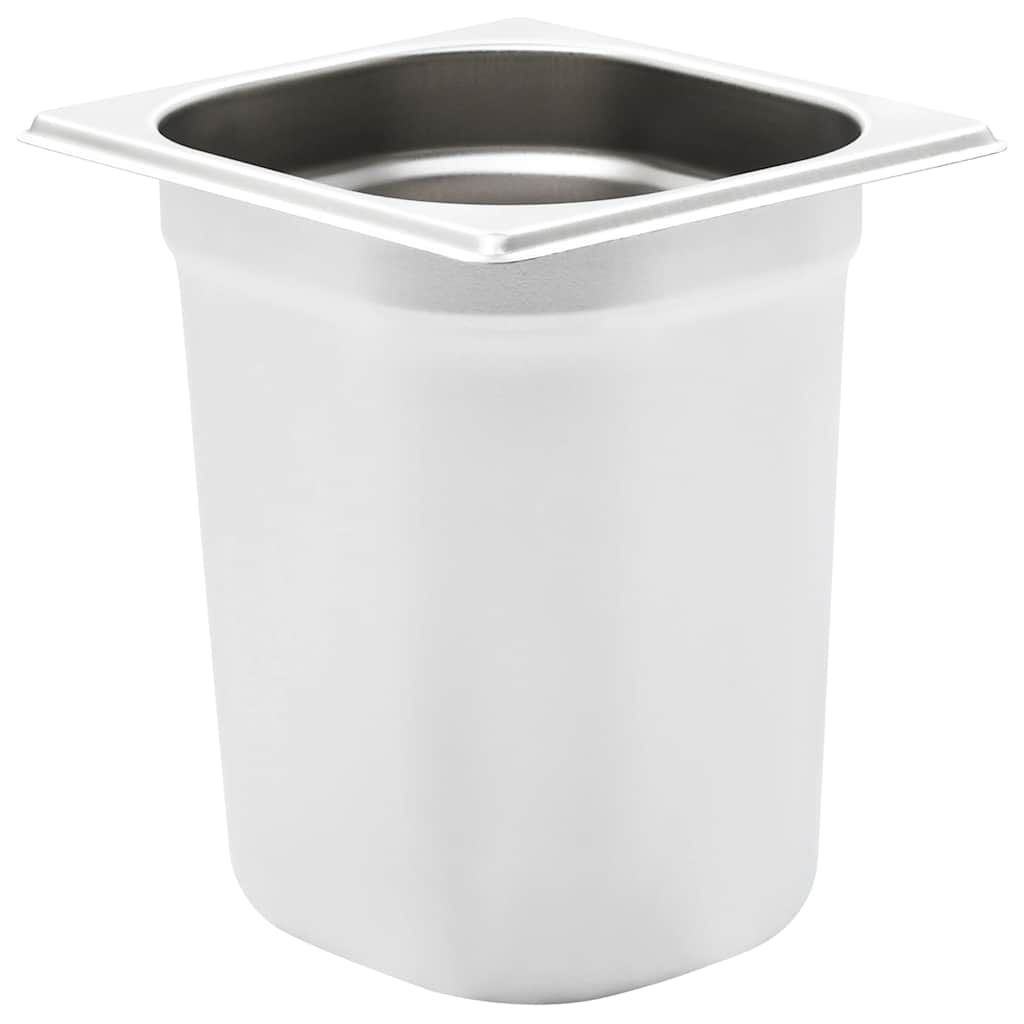 Vidaxl gastronormbakken 8 pc gn 1 6 200 mm en acier inoxydable