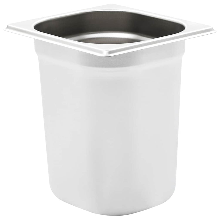 Vidaxl gastronormbakken 8 pc gn 1 6 200 mm en acier inoxydable