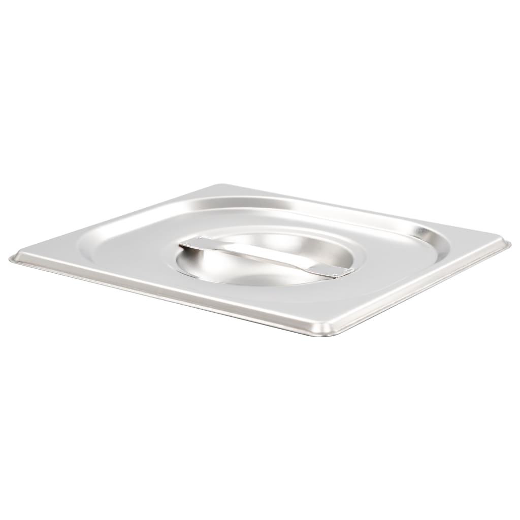 Couvercles vidaxl 8 pcs pour gn 1 6 échelles en acier inoxydable