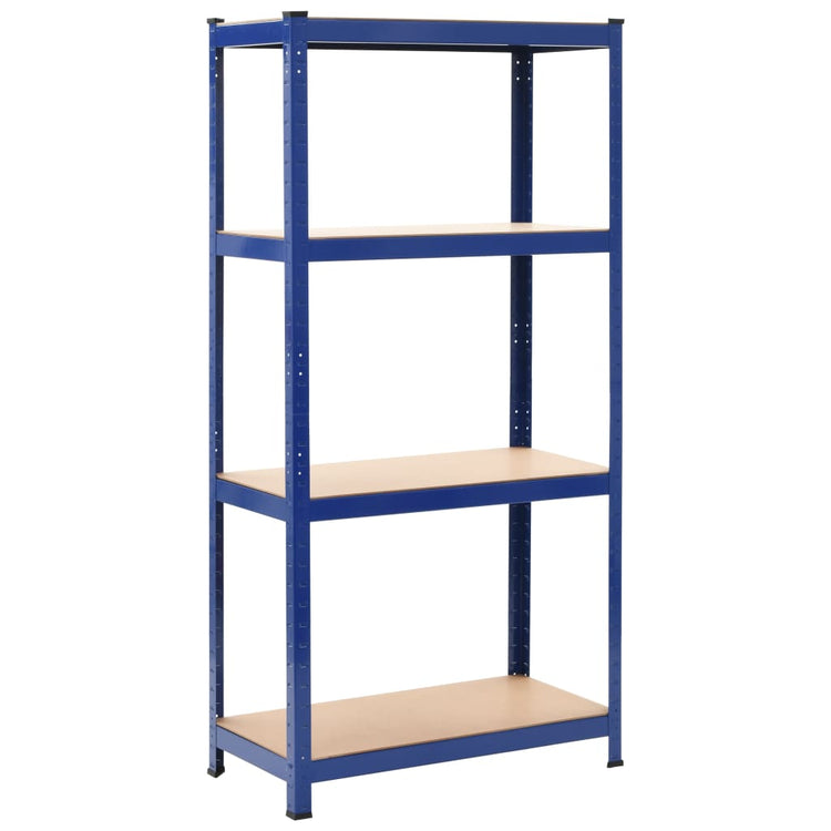 Racks de rangement Vidaxl 2 ST 80x40x160 cm en acier et bleu MDF