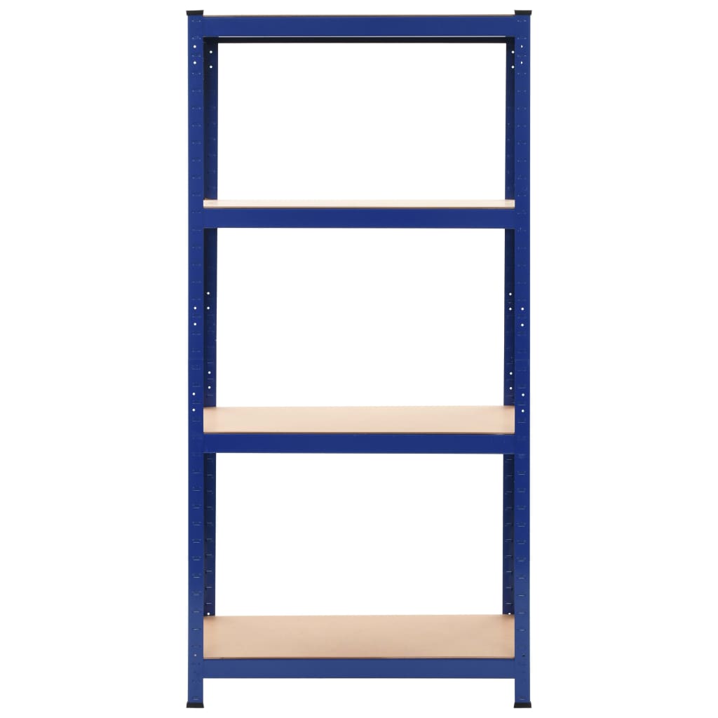 Racks de rangement Vidaxl 2 ST 80x40x160 cm en acier et bleu MDF