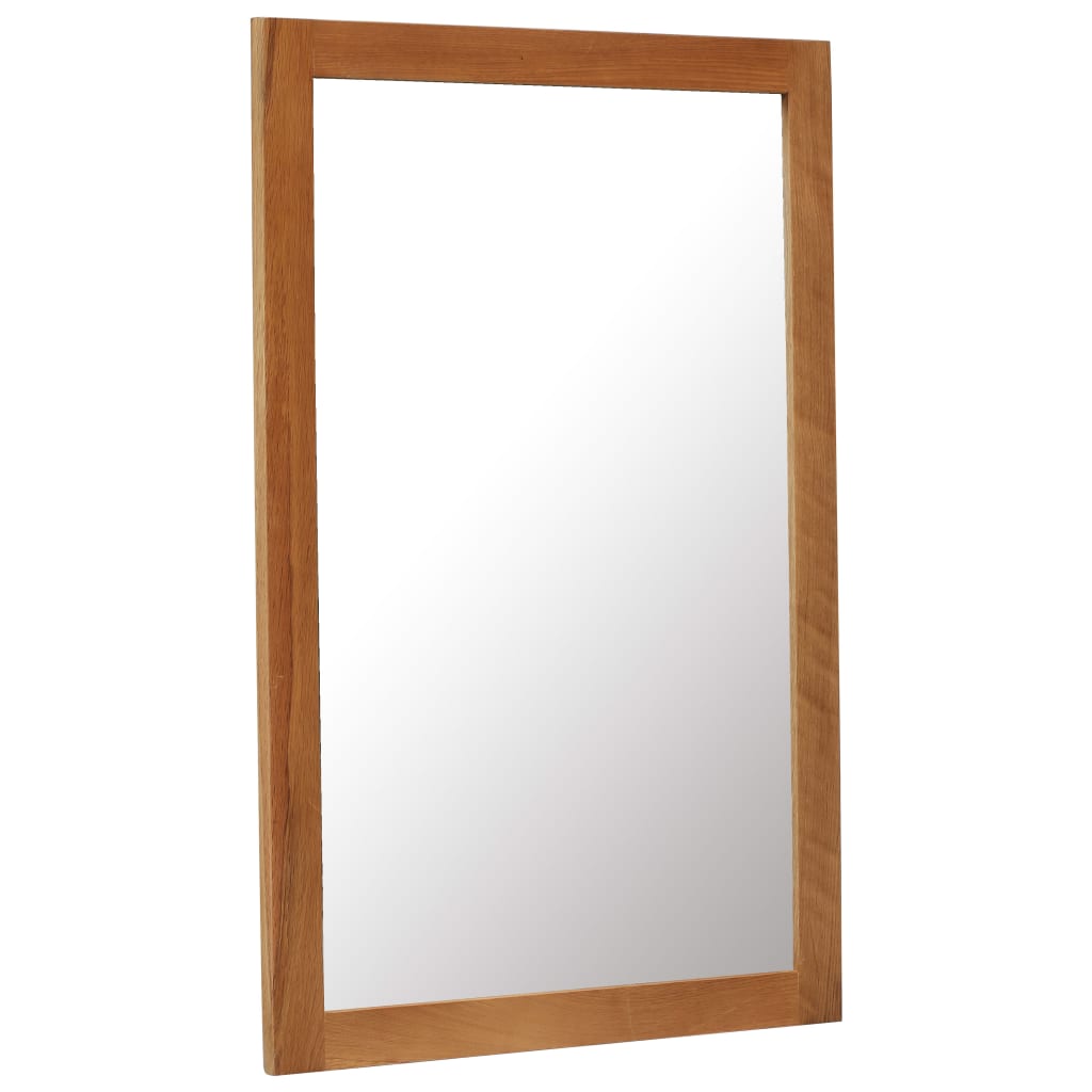 Miroir vidaxl 60x90 cm chêne solide