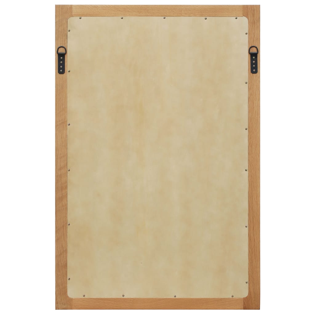 Miroir vidaxl 60x90 cm chêne solide