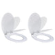 Vidaxl Toilet Soutr avec couvercle de serre doux 2 ST MDF blanc