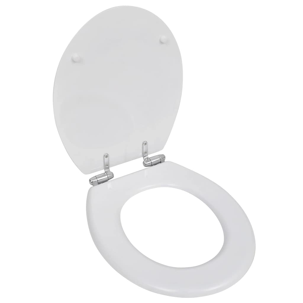 Vidaxl Toilet Soutr avec couvercle de serre doux 2 ST MDF blanc
