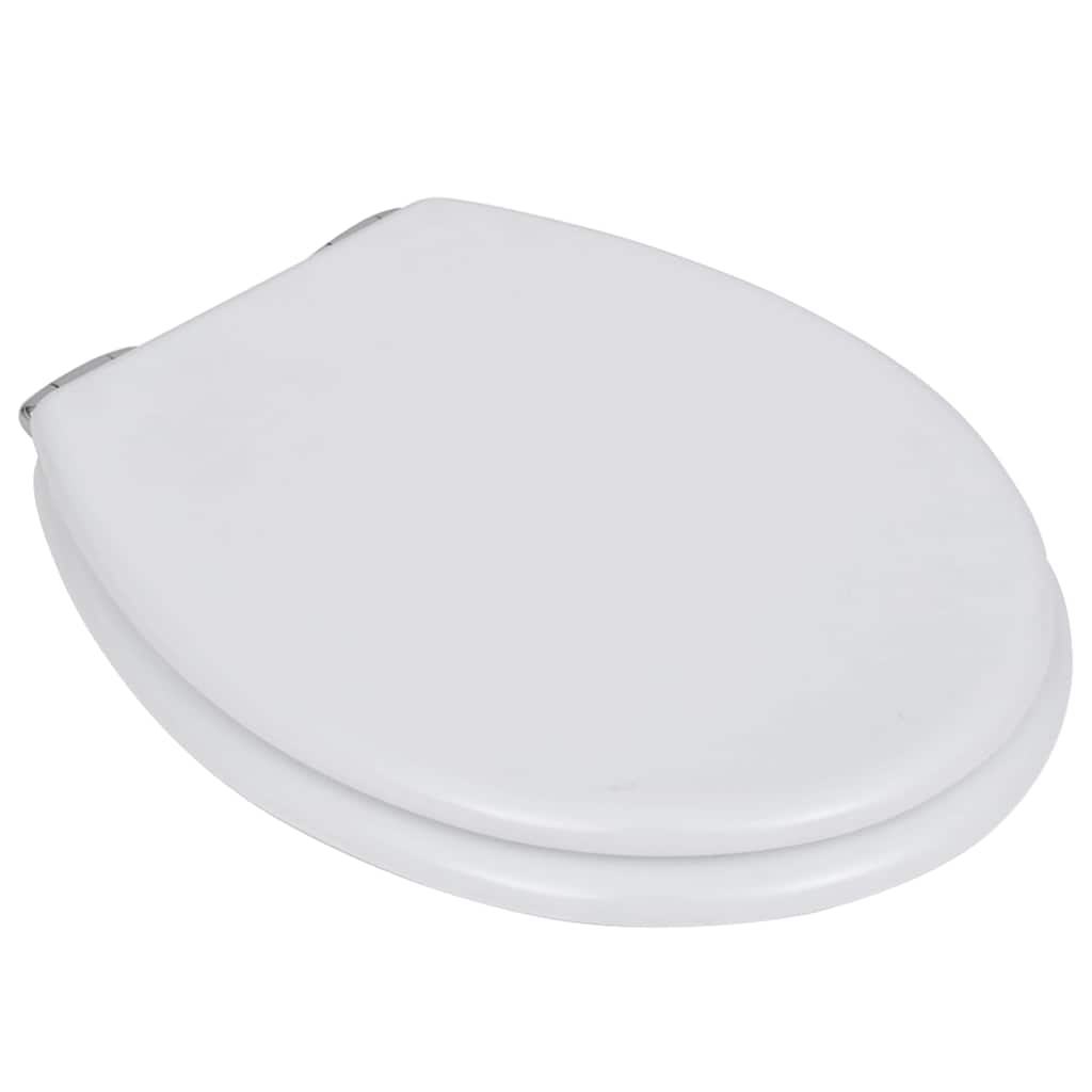 Vidaxl Toilet Soutr avec couvercle de serre doux 2 ST MDF blanc