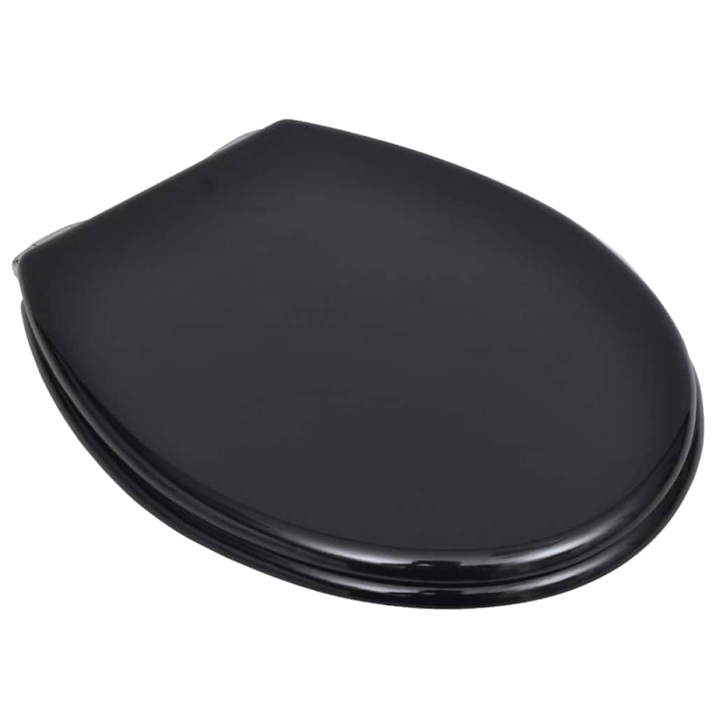 Vidaxl Toilet Seat avec couvercle de serre doux 2 ST MDF Black