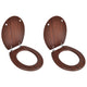 Vidaxl Toilet Seats avec couvercles 2 st MDF marron