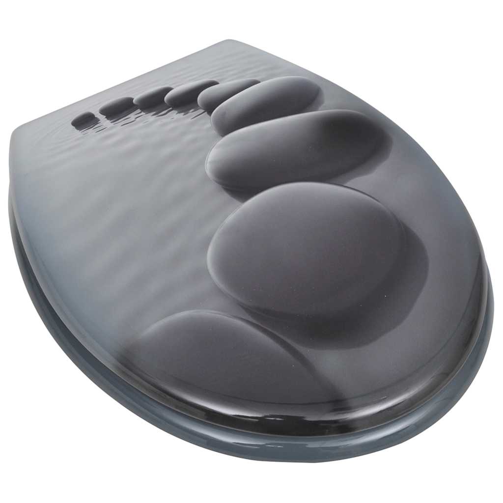 Sièges de toilette vidaxl avec couvercles 2 pierres mdf