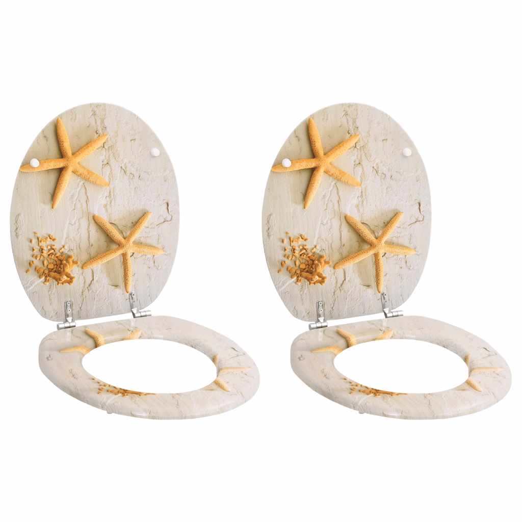 Sièges de toilette Vidaxl avec couvercles 2 St Starfish MDF