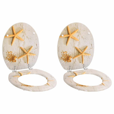 Sièges de toilette Vidaxl avec couvercles 2 St Starfish MDF