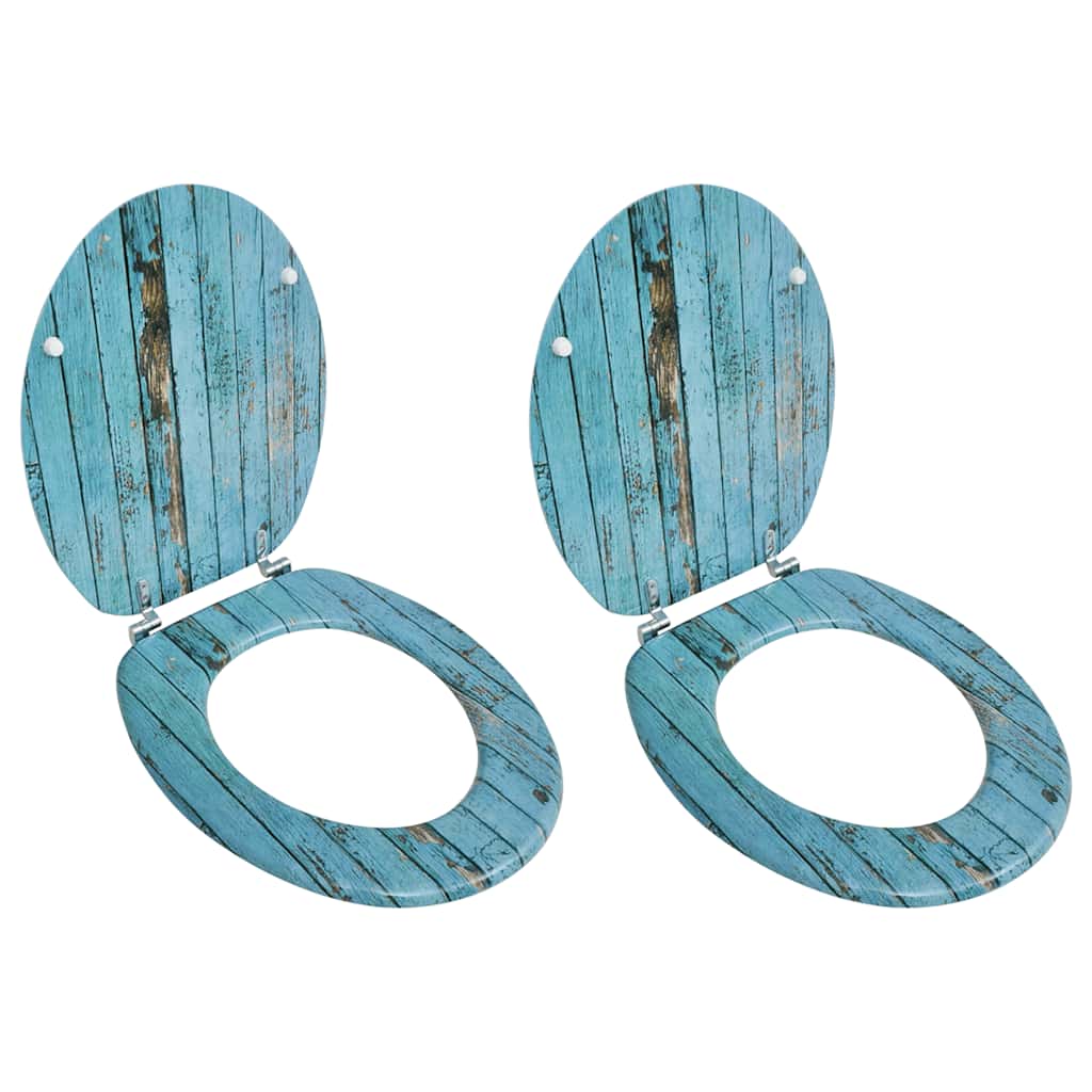 Vidaxl Toilet Seats avec les couvercles 2 ST OND WOOD MDF