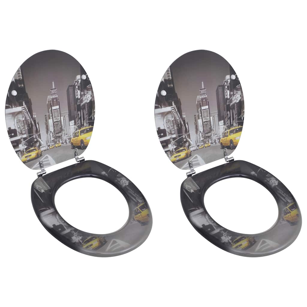 Vidaxl Toilet Seats avec couvercles 2 PCS York MDF